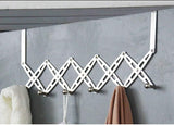 JD FRESH 2 Pieces Over The Door Hanger, Cloth Hanger for Door, Door Hangers for Clothes, Hanger for Clothes Hanging, Bathroom Hangers for Clothes Steel - 6 Hooks Each