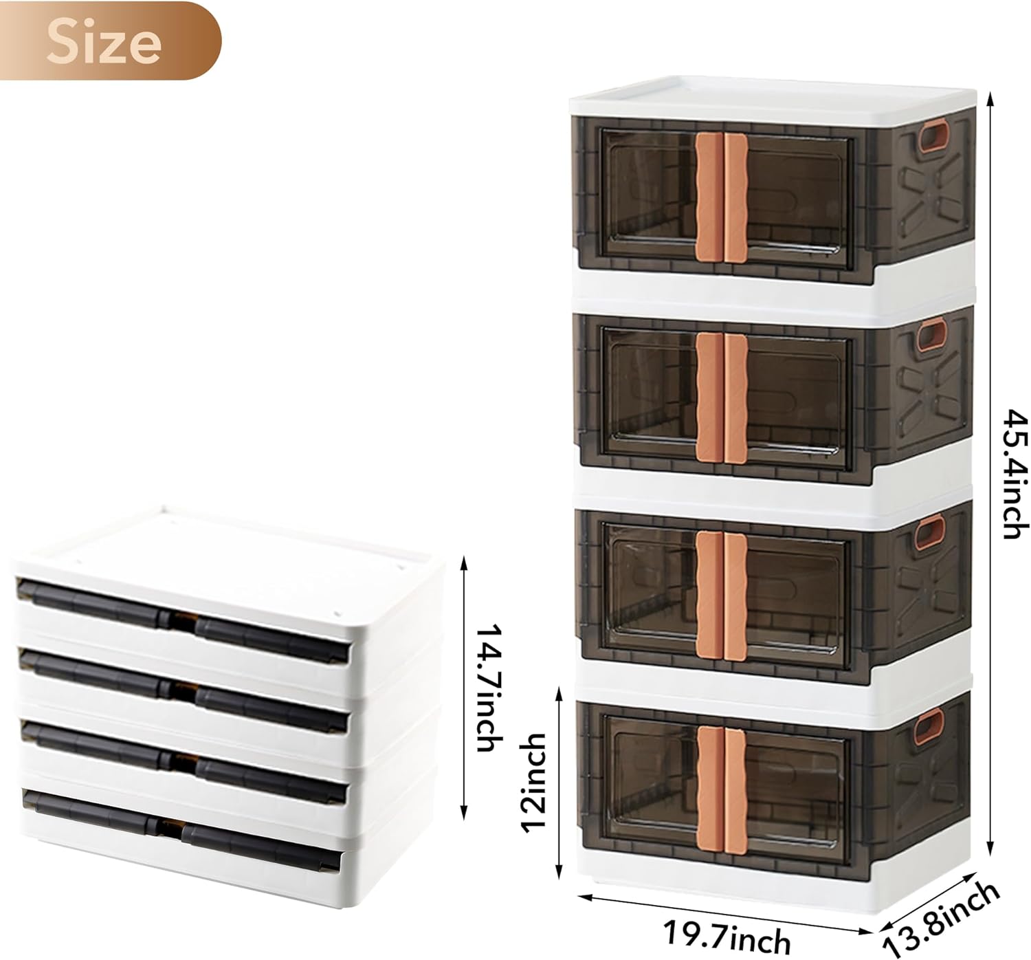 JD Fresh Plastic Cupboard for Storage, Durable Storage Cabinet, Foldable Cupboards for Storage, Multifunctional Storage Organizer for Home, Office, Kitchen, and Laundry Room Organization
