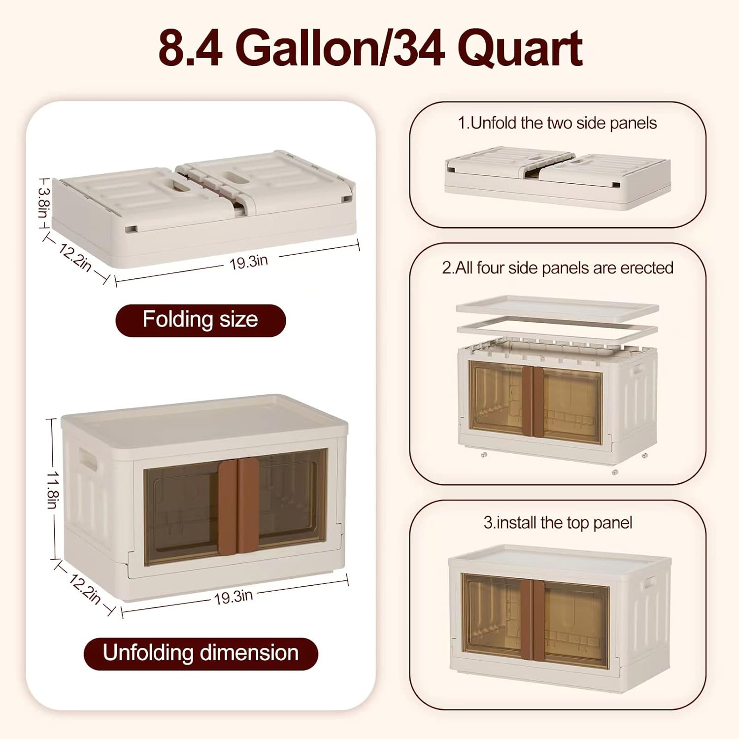 JD Fresh Plastic Cupboard for Storage, Durable Storage Cabinet, Foldable Cupboards for Storage, Multifunctional Storage Organizer for Home, Office, Kitchen, and Laundry Room Organization