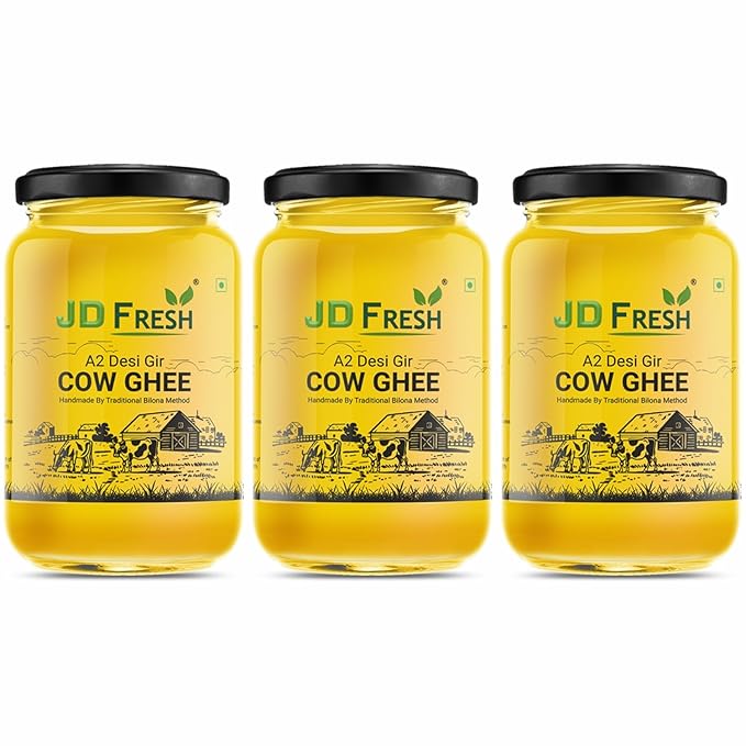 JD FRESH A2 Gir Cow Ghee /Pure Cow Ghee/Traditional Bilona Method/Pure and Healthy Immunity Booster, Natural, Fresh Desi Cow Ghee