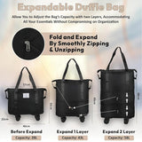 JD FRESH 2 Layer Nylon Duffle Bags/Convertible Travel Luggage with Wheels/Waterproof Traveling Bag for Clothes/Foldable - Extendable Duffle Luggage for Men and Women