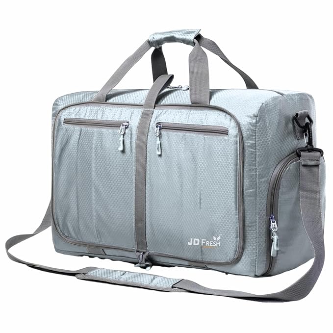 JD Fresh Foldable Nylon Travel Bag for Women/Waterproof Travel Luggage for Men/Expandable Duffle Bags/Lightweight Gym Bag