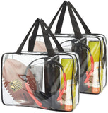 JD Fresh 2 PCS, 27 L Multipurpose Transparent Bag for Storage Clothes, Storage containers for Clothes, Cloth organisers storage Box for Wardrobe, packing bags for clothes - 2 Pieces