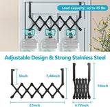 JD FRESH 2 Pieces Over The Door Hanger, Cloth Hanger for Door, Door Hangers for Clothes, Hanger for Clothes Hanging, Bathroom Hangers for Clothes Steel - 6 Hooks Each