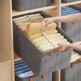 JD FRESH Drawer organizer for wardrobe, Wardrobe Organizer For Clothes, Stackable Organizer For Wardrobe Storage,Clothing Organiser For Wardrobe Shelf,Jeans,Pants,T Shirt Organizer For Cupboard Racks And Shelves,Grey
