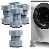 JD FRESH Washing Machine Vibration Pads/Bracket Base for Washing Machine/Refrigerator Stand with Height Adjustment Feet/Washing Machine Stand/Floor Trays/Stands with Anti-Slip Rubber (4 Pcs Set)