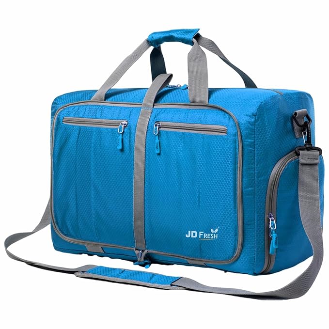 JD Fresh Foldable Nylon Travel Bag for Women/Waterproof Travel Luggage for Men/Expandable Duffle Bags/Lightweight Gym Bag