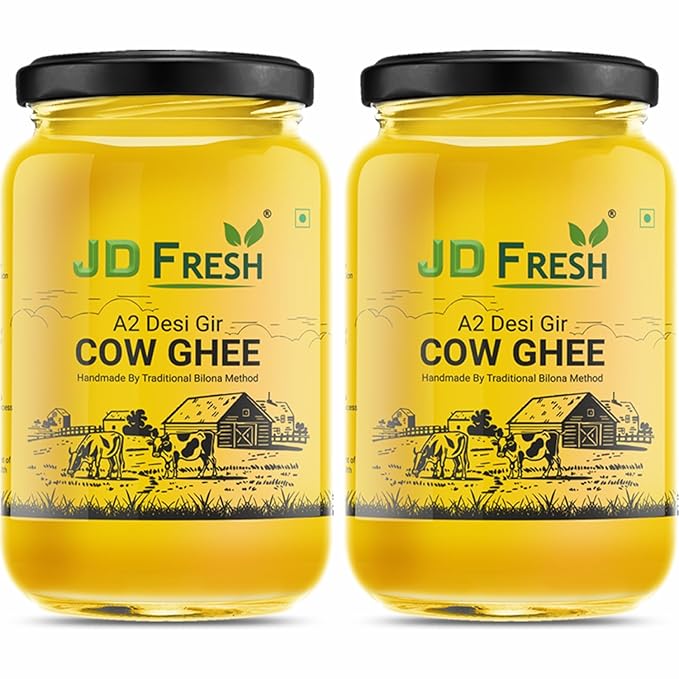 JD FRESH A2 Gir Cow Ghee /Pure Cow Ghee/Traditional Bilona Method/Pure and Healthy Immunity Booster, Natural, Fresh Desi Cow Ghee