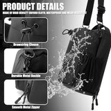 JD FRESH Magnetic Gym Bag/Unisex Crossbody Sports Bag with Water Bottle Holder/Adjustable Strap with Secure Zip Closure/Small Passport Shoulder Sling Bag for Travel/Cycling/Yoga (14x13x27 CM)