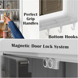 JD FRESH Wall Mounted Plastic Storage Cabinet for Bathroom/Multipurpose Organizer with Doors and Shelves/Waterproof/Durable/Space-Saving Storage Box for Toiletries/Cleaning Supplies – (1 Pcs, White)