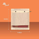 Elegant Saree Storage Covers - Orange, Transparent Top, Lightweight & Durable Organizers for Sarees