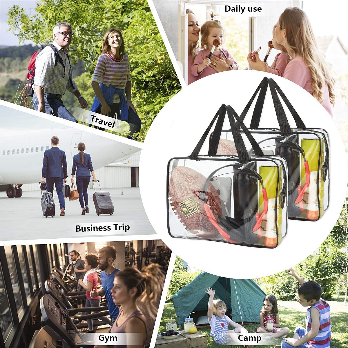 JD Fresh 2 PCS, 27 L Multipurpose Transparent Bag for Storage Clothes, Storage containers for Clothes, Cloth organisers storage Box for Wardrobe, packing bags for clothes - 2 Pieces