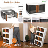 Tier Double Door Plastic Wardrobe for Storage/Kitchen Cabinet/Versatile and Sturdy Almirah for Clothes/Storage Organizer/Closet for Bedroom/Living Room/Laundry Room/Study (White)