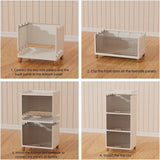 Foldable Plastic Cloth Rack for Storage/Kitchen Cupboard/Versatile and Sturdy Wardrobe for Clothes/Storage Organizer/Closet for Bedroom/Living Room/Laundry Room/Study(White)