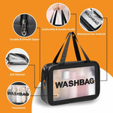 3 Pieces Transparent Makeup Organizer Pouches/Makeup Bag for Women/Cosmetic Pouch/Toiletry Kit Bag for Travel(Pink/Large-Medium-Small)