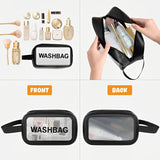 3 Pieces Transparent Makeup Organizer Pouches/Makeup Bag for Women/Cosmetic Pouch/Toiletry Kit Bag for Travel(Pink/Large-Medium-Small)