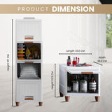 JD FRESH Tier Organizer for Clothes/Modular Kitchen Storage Rack/Modular Wardrobe for Cloth/Space Saving Closet for Bedroom-Living Room/Stackable Cabinet/Almirah for Home (White)